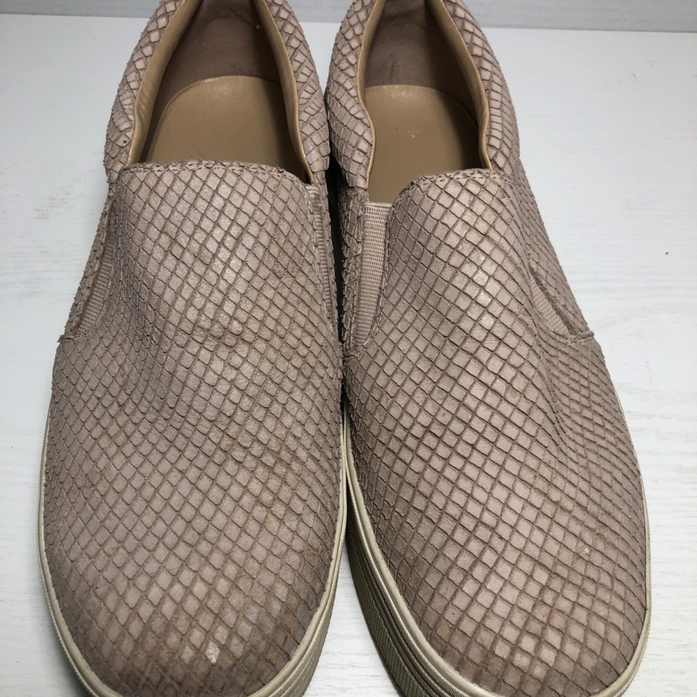 Marc Fisher  Taupe/flush Leather Platform Slip-on- Shoes Women’s Size 8.5